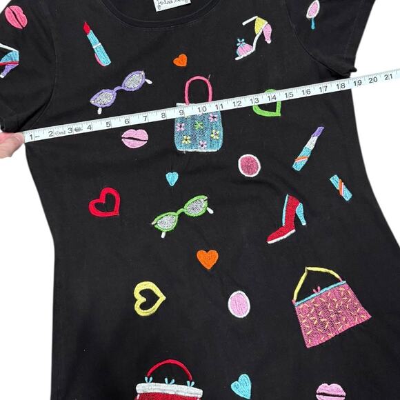 Vintage Michael Simon Embroidered Dress - Size Small - Picture 3 of 6